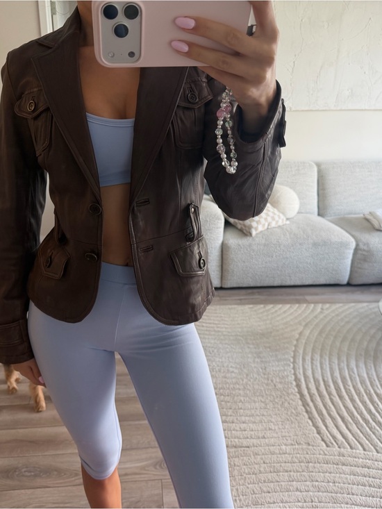 Danier Jackets & Blazers - Danier Women's Brown Leather Jacket size small